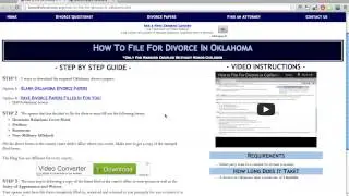 Free Oklahoma Divorce Papers and Forms