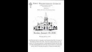 First Pres Laurens, SC Live  366 Stream 01/18/26 Laurens First Pres