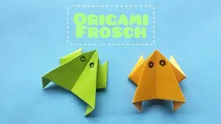 Einfaches Origami | wie man einen Frosch aus einfachem Origami papier macht - Origami Frosch