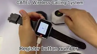 CATEL CTW06 waiter watch receiver and CTT20 table call button for restaurant, hotel, cafe, clinic