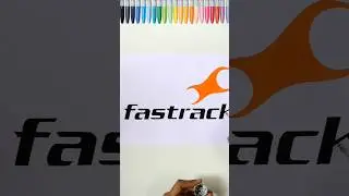 How to draw Fastrack logo 😲🤩 #drawing #fastrack #watch #luxury