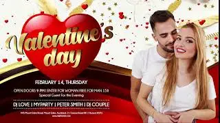 St. Valentine&rsquo;s Night Party - Animated Instagram Stories + Instagram Post + Facebook Cover