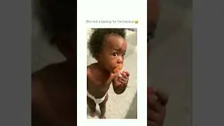 Baby was ready with his backup! 😩😂 #blackbabygoals