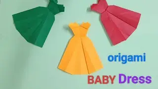 Origami -how to folding Paper dress. Easy try.