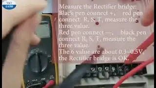 How to measure the Rectifier bridge, module and built in braking unit by multimeter