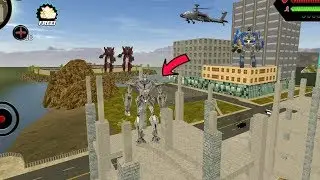 Robot Shark (Plane Robot on Incomplete building) Plane Robot Fight Robot Car on Army Base - FHD