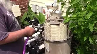 What Backwashing Leaves Behind - How To Clean Your D.E. Pool Filter THE EASY WAY!!!
