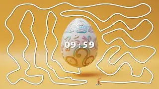 10-Minute Easter Egg Timer | Relaxing Music, Soft Alarm & Egg Explosion Animation Countdown