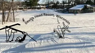 Skiing at Devil's Head Resort #skiing #wisconsin #type1diabetes #terrainpark
