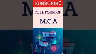 Full Form Of Mca #mca #fullform #viral #knowledge #video #status #shortvideo #education #trending