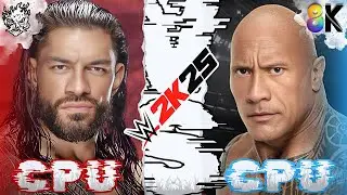WWE 2K25 [ Ai vs Ai ] &ndash; The Rock vs Roman Reigns &ndash; Underground Submission Match #monsterarise