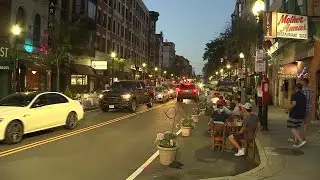Here's what outdoor dining looks like in Boston's North End on a Friday night