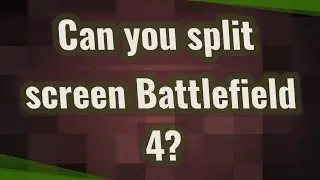 Can you split screen Battlefield 4?