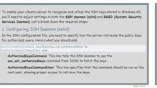 Ubuntu, SSSD, and SSH: Retrieving SSH Keys from Windows AD