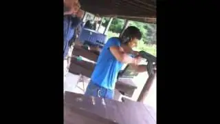 My cousin matt c shooting his ak47