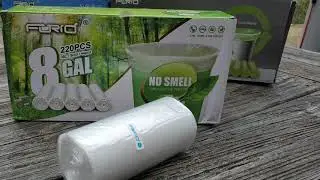 Forid 8 gallon trash bags in clear