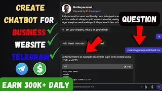 CHATBOT For Business & Telegram & Website Free AI 💯|| Complete Tutorial 2024 Tamil.
