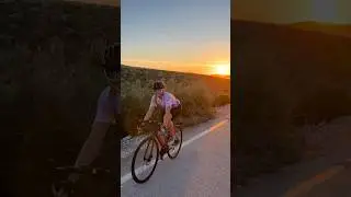 Breathtaking sunset vista on the Brač island, Croatia💜 #roadbike #roadbikegirl #sunsetride #shorts