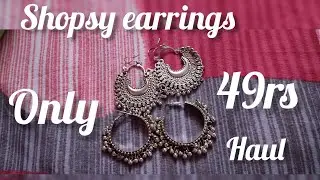 Rs 49 only shopsy earrings haul by flipkart#flipkart #shopsy #earrings #sale #haul