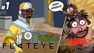 &iexcl;EL DEPENDIENTE ROBOT EN UNA GASOLINERA DE REFRESCOS! :) | FLAT EYE #1 | Gameplay Espa&ntilde;ol
