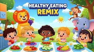 Healthy Eating Remix | Fun Food and Nutrition Song for Kids | Animagic Studio