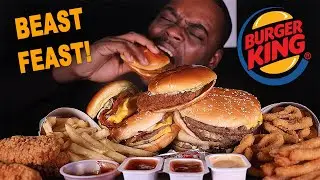 BEAST FEAST ASMR BURGER KING MUKBANG