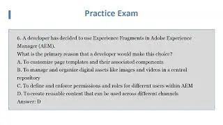 AD0-E128 AEM Sites Developer Professional Exam Prep with Practice Questions