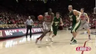 2012-2013 Lobo Men's Basketball | Tony Snell Dunks Over Pierce Hornung
