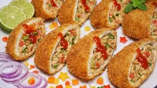 Ramazan Special Different Style Chicken Bread Pocket Recipe😋|Best Easy & Tasty Evening Snacks Recipe
