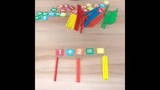 [Little B House] Wooden Mathematical Intelligence Stick Number Card Counting Rods Montessori -BKM33
