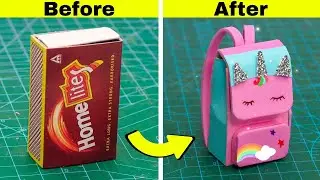 DIY mini unicorn school bag from matchbox | Cute and Easy Craft Idea