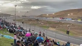 Monster truck racing in the rain Night 1 WVSO 