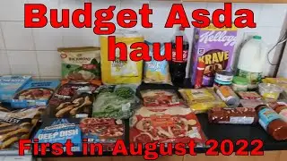 Asda budget grocery haul, first in August 2022