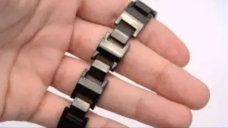 Inox Jewelry Men's Stainless Steel Black Plating Link Bracelet-BR9523
