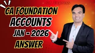 Jan 26  CA Foundation Account Exam Paper Part A Suggested Answer