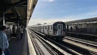 ⁴ᴷ IRT Flushing Line: R188 (7) Local & Express Trains Action at 103rd Street-Corona Plaza