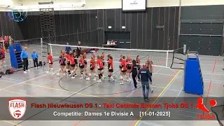 Volleybal Dames 1e Divisie A: Flash Nieuwleusen D1 - Taxi Centrale Emmen Tjoba D1 [11-01-2025]