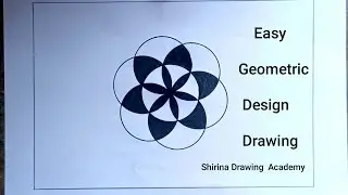 Beautiful Geometric Design Drawing | Easy Geometry Art Tutorial for Beginners | 