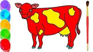 HOW TO DRAW COW, COW COLORING PAGES, DRAWING COW ,COW COLORING PAGE FOR KIDS