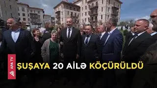 Prezident İlham Əliyev Şuşa rayonunun Turşsu qəsəbəsinin təməlini qoyub – APA TV