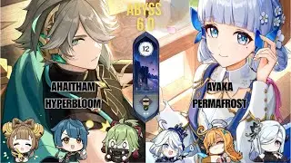 Alhaitham Hyperbloom 🌿 & Ayaka + C2 Furina Permafrost ❄️💦 | Abyss 12 6.0 🌌 [原神]