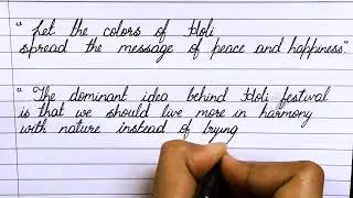 Cursive Handwriting | Holi Special Writing | Easy Calligraphy Writing Video | Scribble Sign | Quotes