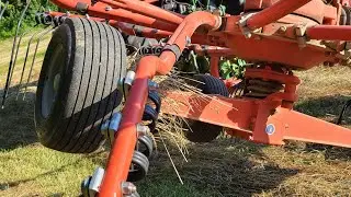 Hay, moving farm equipment, and damaged a Kuhn rotary rake.