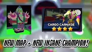 NEW CRAZY CARGO CARNAGE MAP + NEW CHAMPION! World Defenders Roblox