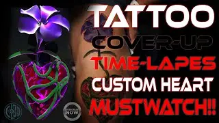 Surreal Tattoo - Time-lapse - Custom Heart Tattoo