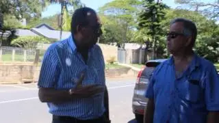 Bevis Fairbrother talks to George Henderson about the Uvongo lagoon