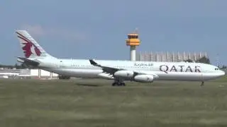 Qatar Amiri Flight A319 A7-HHJ + A343 A7-AAH @ Hamburg Airport