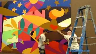 Library installs mural to designate conversation space