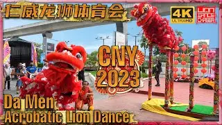 CNY 2023 - Acrobatic Lion Dance Performance By Jun Wai @ Da Men Mall