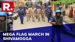 Tipu Sultan-Savarkar Row: Lane By Lane Flag March Carried Out By Police In Shivamogga Amid Tensions